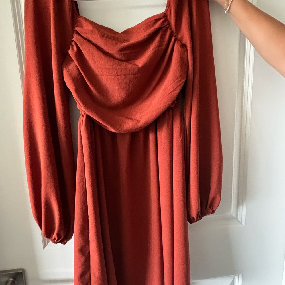 Elegant Rust Dress